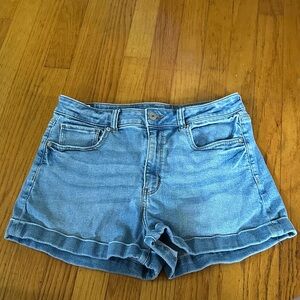 American Eagle Outfitters Light Blue Mom Short Jean Shorts